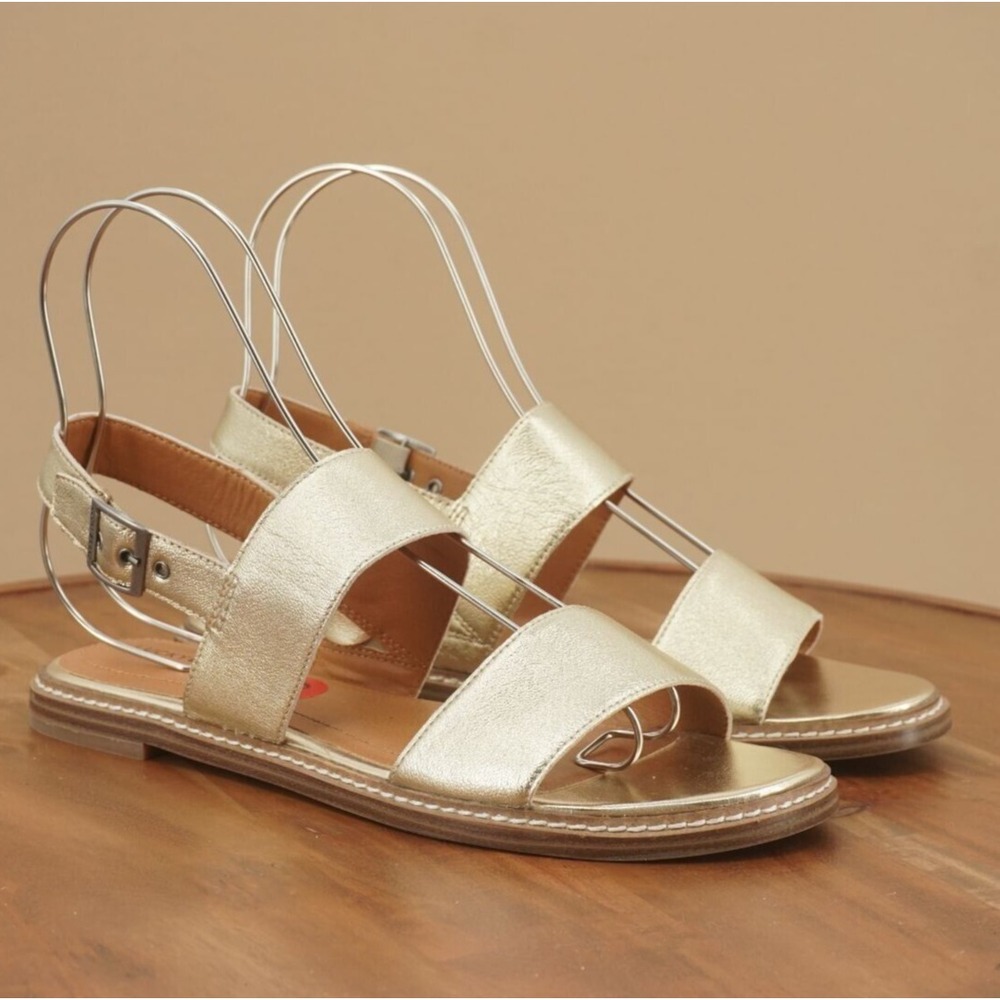 Gold Women’s Slingback Flat Sandals